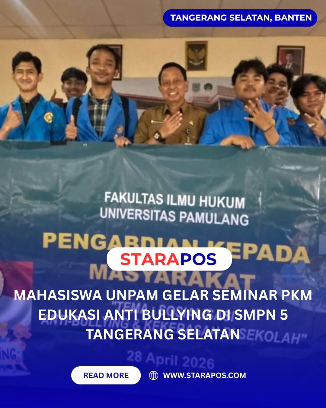 Mahasiswa UNPAM Gelar Seminar PKM Edukasi Anti Bullying di SMPN 5 Tangerang Selatan