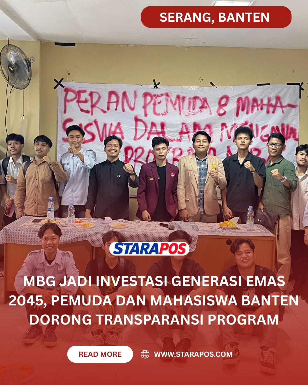 MBG Jadi Investasi Generasi Emas 2045, Pemuda dan Mahasiswa Banten Dorong Transparansi Program